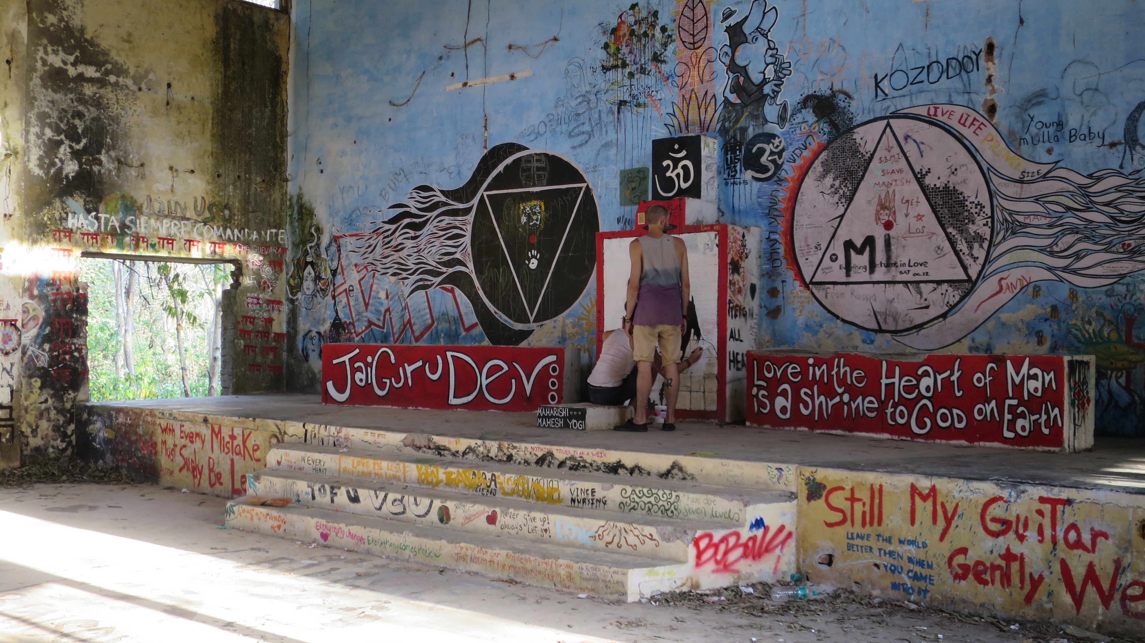 Graffiti-Malereien im Beatles Ashram