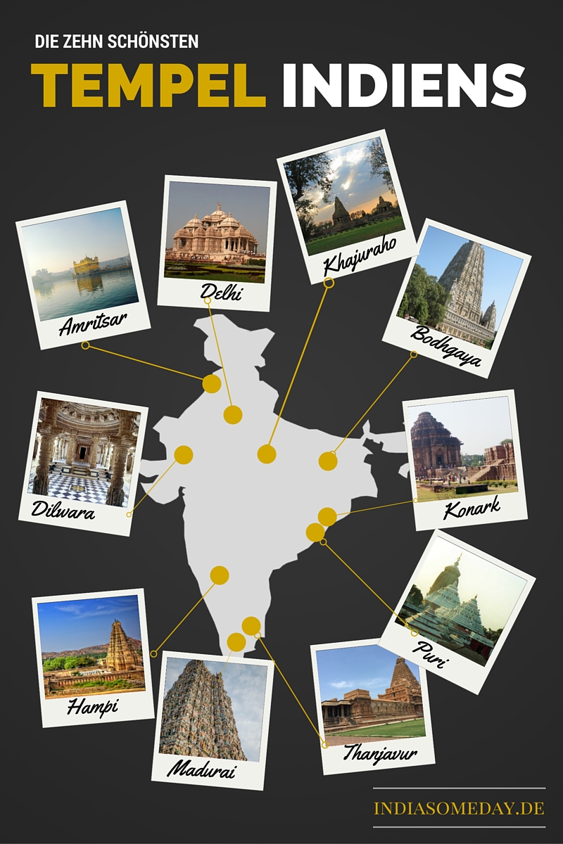 Indienurlaub: Eine Übersicht der zehn schönsten Tempel Indiens