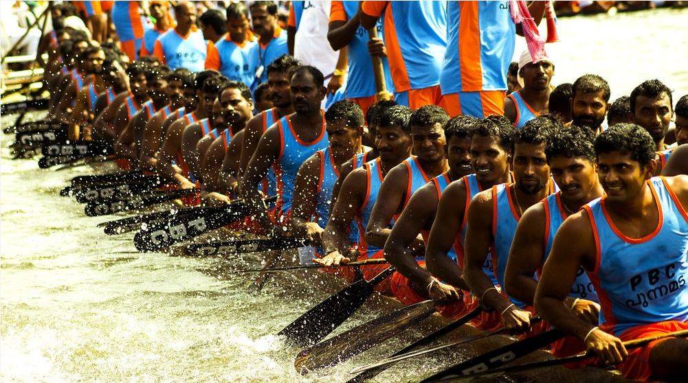 Course de bateau au Kerala